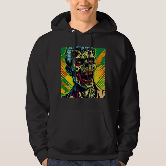 Enge Zombie Halloween Feest Hoodie (Voorkant)