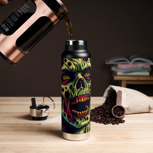 Enge Zombie Halloween Feest Waterfles (Koffie)