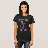 Enge Zombie Halloween Kostuum Grappig Eng Creepy T-shirt (Voorkant volledig)