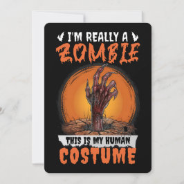 Enge Zombie Horror Halloween Kostuum Griezelig Gra Feestdagenkaart