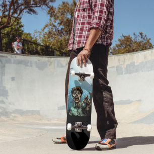 Enge Zombie Kerkhof Volle Maan Grappig Persoonlijk Skateboard