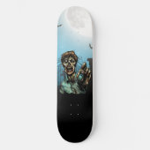 Enge Zombie Kerkhof Volle Maan Grappig Persoonlijk Skateboard (Voorkant)