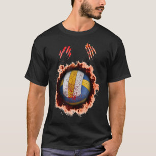 enge zombie volleyball crepy volleybal b t-shirt