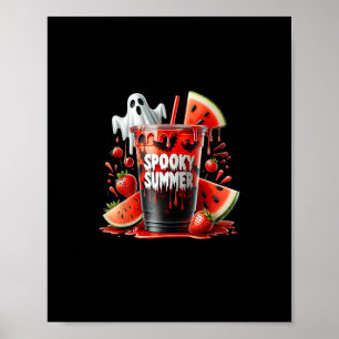 Enge zomerdrankjes Summerween sfeer Grappige zomer Poster