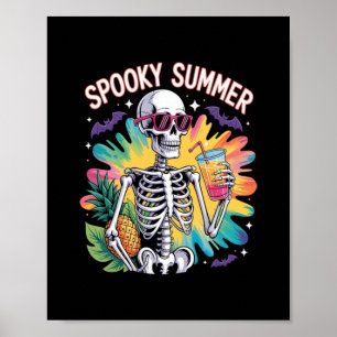 Enge zomervakantie aan zee poster