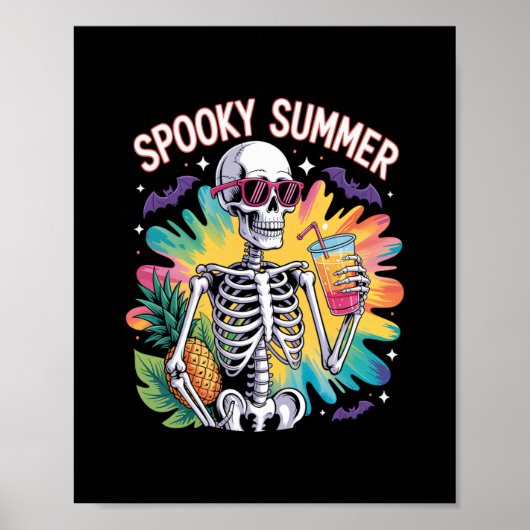 Enge zomervakantie aan zee poster (Voorkant)