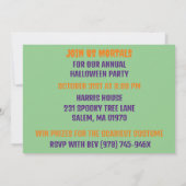 Enge zwarte en groene cabine Bossen Halloween Part Kaart (Achterkant)