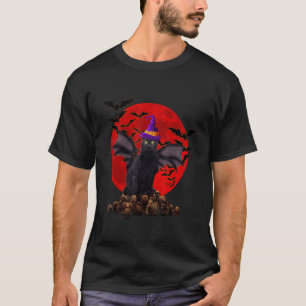 Enge Zwarte Kat Halloween Voor Mannen Vrouwen Kat T-shirt