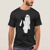  enge zwarte kat spook halloween kostuum me t-shirt (Voorkant)