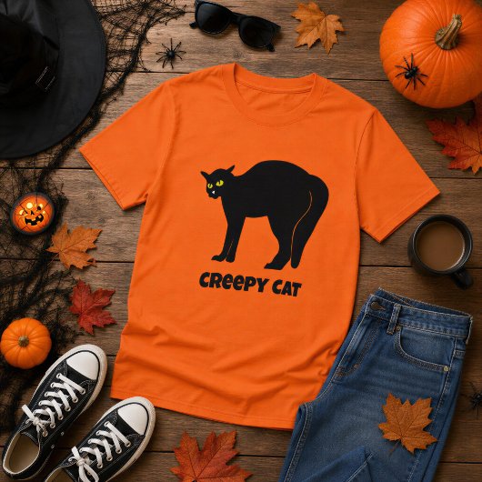 Enge Zwarte Kat T-shirt
