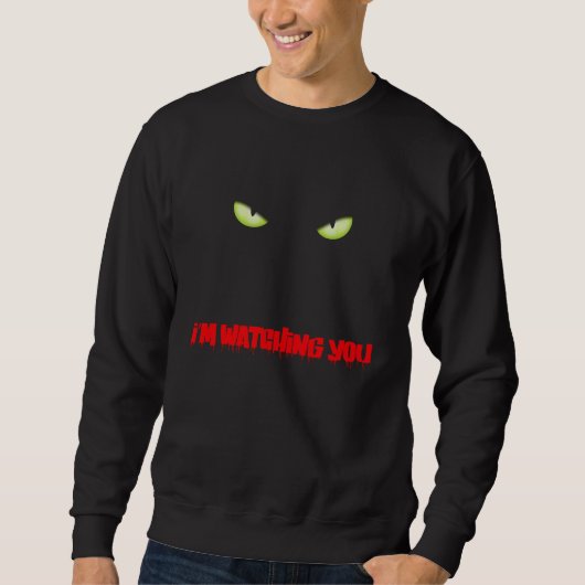Enge Zwarte Kattenogen - Halloween Trui (Voorkant)