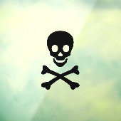 Enge zwarte schedel skelet spooky Halloween Raamsticker (Vel 3)