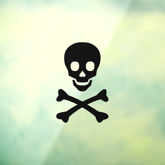 Enge zwarte schedel skelet spooky Halloween Raamsticker (Vel 3)