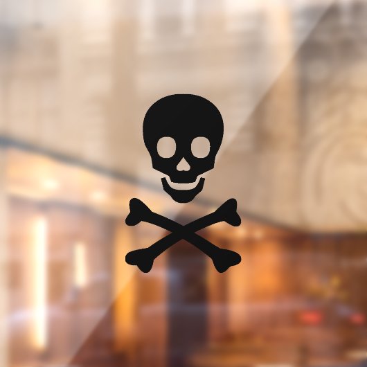 Enge zwarte schedel skelet spooky Halloween Raamsticker (Vel 2)