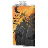 Enge zwarte vleermuizen Jack O Lantern Witches Bre Heupfles (Links)