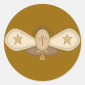 engel7 ronde sticker (Voorkant)