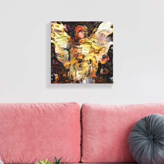 Engel 1187 Kisty Print 10 "X 10" Verpakt Canvas Pr (Insitu (Woonkamer))