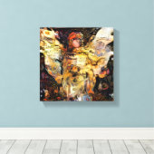 Engel 1187 Kisty Print 10 "X 10" Verpakt Canvas Pr (Insitu (Houten vloer))