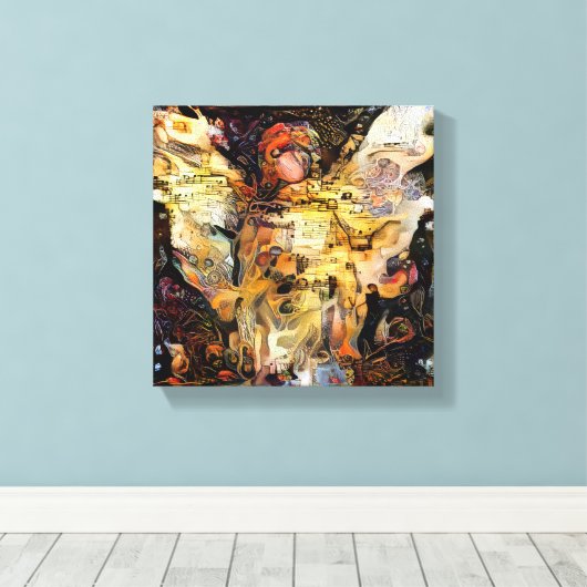 Engel 1187 Kisty Print 10 "X 10" Verpakt Canvas Pr (Insitu (Houten vloer))