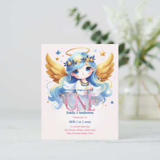 Engel 1e Verjaardag Sprookje Magische Verjaardag (Staand voorkant)