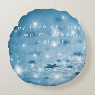 Engel Affirmatiekussen – Mijn Liefde Duurt Voort Rond Kussen