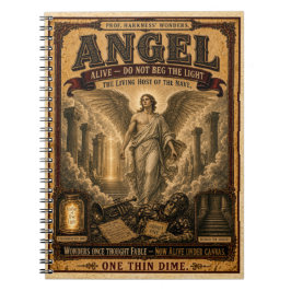 Engel, antiek circusunmonster notitieboek