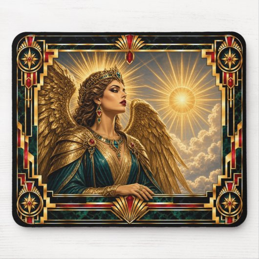 Engel, Art Deco Mythisch Muismat (Voorkant)