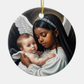 Engel Baby Keramisch Ornament (Voorkant)
