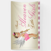 Engel Baby Meisje Baby Shower Spandoek (Verticaal)