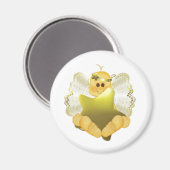 Engel Baby met gouden ster Magneet (Voorkant / Achterkant)