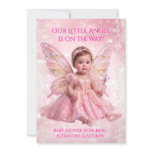 Engel Baby Shower Roze Gouden Feeënvleugels