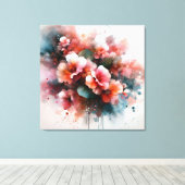 engel begonia canvas afdruk (Insitu (Houten vloer))