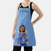 Engel Blauw Jurk Holding Engel Kat op Cloud Schort (Insitu)