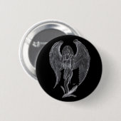 Engel Bleistiftzeichnung Black en white Design Ronde Button 5,7 Cm (Voorkant /achterkant)