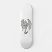 Engel Bleistiftzeichnung Black en white Design Skateboard (Voorkant)