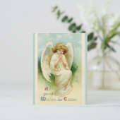  engel Bowing Easter wil Briefkaart (Staand voorkant)