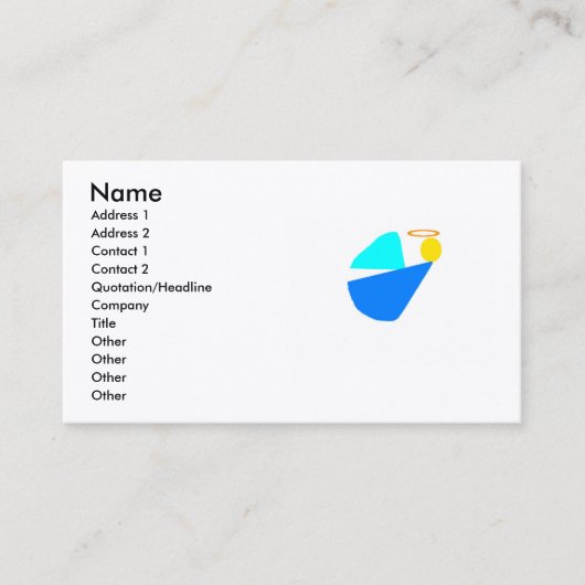 engel business card visitekaartje (Voorkant)