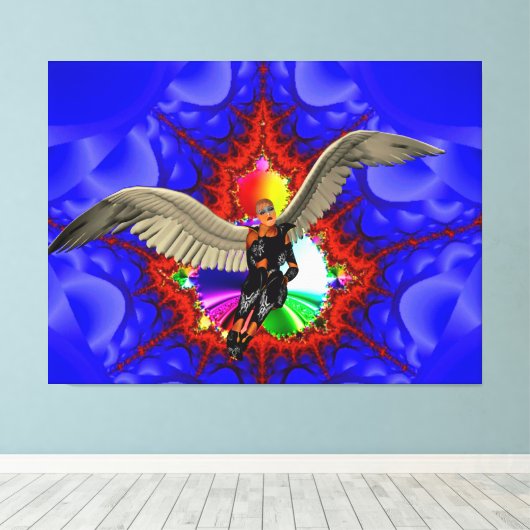 Engel Canvas Afdruk (Insitu (Houten vloer))