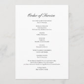 Engel Celebratie van het Leven Funeral Programma Programmakaart (Achterkant)