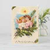 Engel Cherub Groene Tak Hemel Kaart (Staand voorkant)