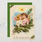 Engel Cherub Groene Tak Hemel Kaart (Voorkant / Achterkant)