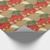 Engel Cherub Kerstboom Sneeuw Cadeaupapier (Hoek)