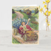 Engel Cherub Verget-mij-nietje Auto Kaart (Gele Bloem)