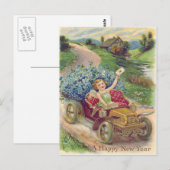 Engel Cherub Vergis-mij-niet Auto Briefkaart (Voorkant / Achterkant)