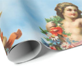 engel cherub wolken antiek cadeaupapier (Rol Hoek)