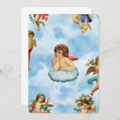 engel cherub wolken antiek kaart (Voorkant / Achterkant)