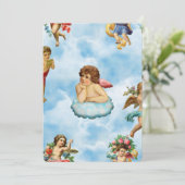 engel cherub wolken antiek kaart (Staand voorkant)