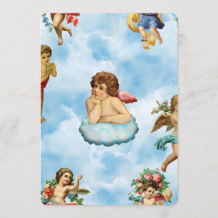 engel cherub wolken antiek kaart