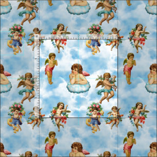 engel cherub wolken antiek stof