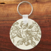 Engel Cherubijn (crème) Sleutelhanger (Voorkant)